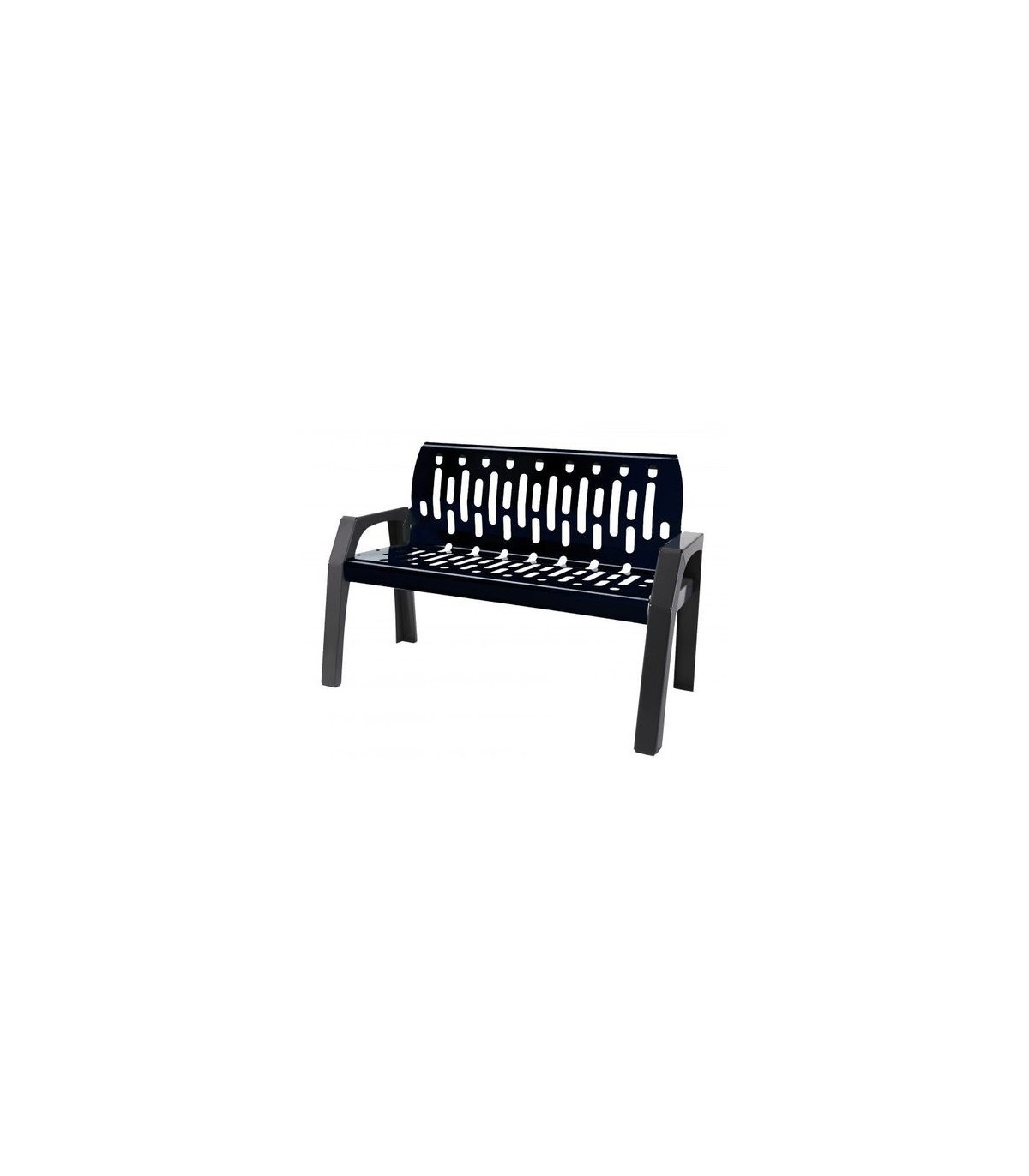 FROST 2040-BLACK Bench - Steel Stream 4' - Grey/Black - 2040-BLACK -  - [unit price]