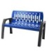 FROST 2040-BLUE Bench - Steel Stream 4' - Grey/Blue - 2040-BLUE -  - [unit price]