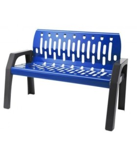 FROST 2040-BLUE Bench - Steel Stream 4' - Grey/Blue - 2040-BLUE -  - [unit price]