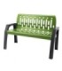 FROST 2040-GREEN Bench - Steel Stream 4' - Grey/Green - 2040-GREEN -  - [unit price]