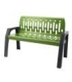 FROST 2040-GREEN Bench - Steel Stream 4' - Grey/Green