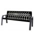 FROST 2060-BLACK Bench - Steel Stream 6' - Grey/Black - 2060-BLACK -  - [unit price]