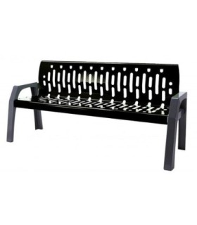 FROST 2060-BLACK Bench - Steel Stream 6' - Grey/Black - 2060-BLACK -  - [unit price]