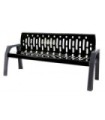 FROST 2060-BLACK Bench - Steel Stream 6' - Grey/Black