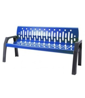 FROST 2060-BLUE Bench - Steel Stream 6' - Grey/Blue - 2060-BLUE -  - [unit price]