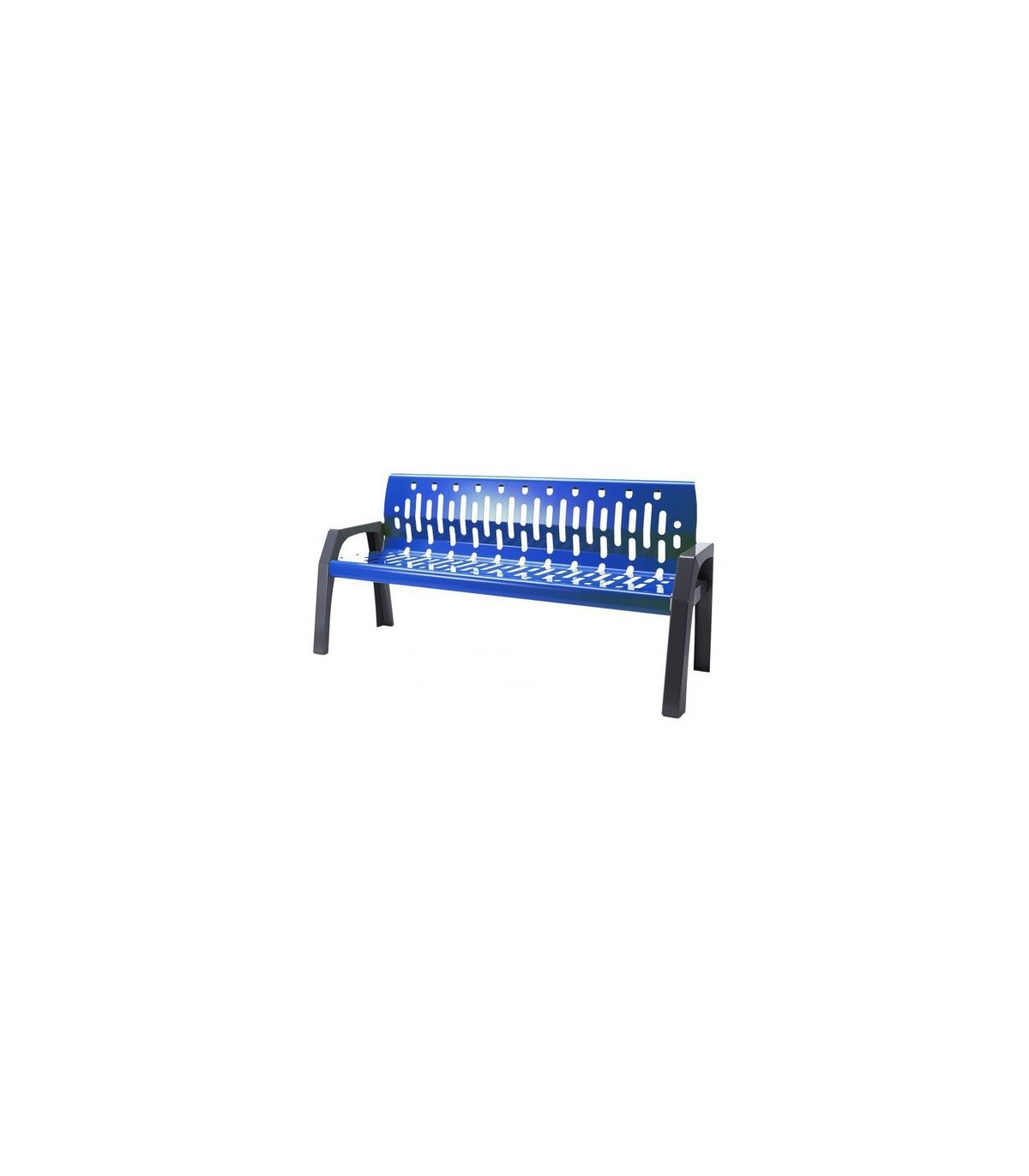 FROST 2060-BLUE Bench - Steel Stream 6' - Grey/Blue - 2060-BLUE -  - [unit price]