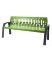 FROST 2060-GREEN Bench - Steel Stream 6' - Grey/Green