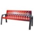 FROST 2060-RED Bench - Steel Stream 6' - Grey/Red - 2060-RED -  - [unit price]