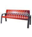 FROST 2060-RED Bench - Steel Stream 6' - Grey/Red