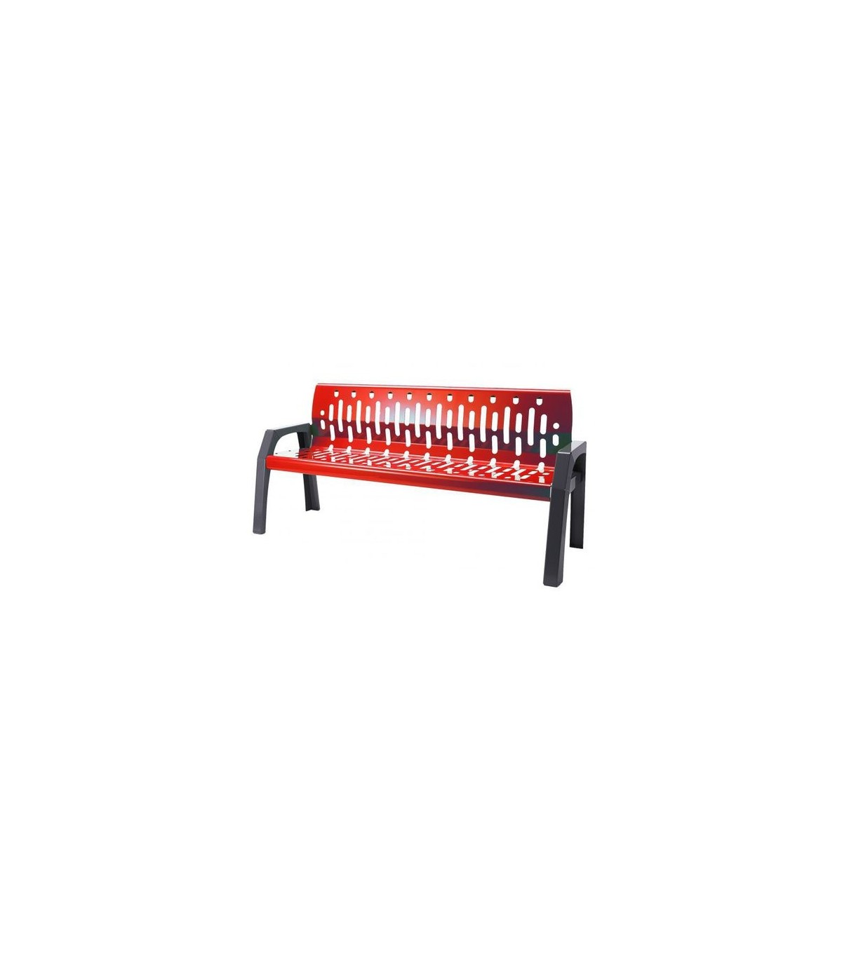 FROST 2060-RED Bench - Steel Stream 6' - Grey/Red - 2060-RED -  - [unit price]