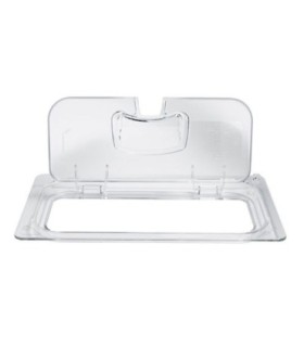Rubbermaid FG1842435 Final Sale: Flip Lid Notched 1/3 Size Cold Pan - Clear, Price Per EA - FG1842435 -  - [unit price]