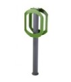 FROST 2070-GREEN Bike Rack - 2 Bike Stop - Grey/Green