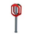 FROST 2070-RED Bike Rack - 2 Bike Stop - Grey/Red