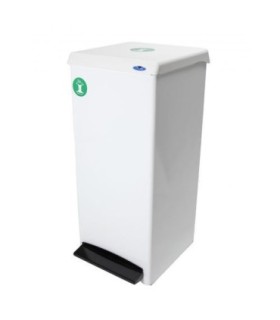 FROST 305 Waste Receptacle 25G - Step On w/Plastic Liner - White - 305 -  - [unit price]