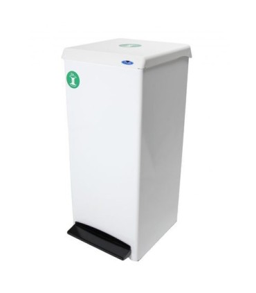 FROST 305 Waste Receptacle 25G - Step On w/Plastic Liner - White - 305 -  - [unit price]