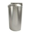 FROST 312-S Waste Container 16G - Wall Half Round 18x32" - SST