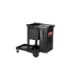 Rubbermaid FG1861430 Janitor Cart - w/Black Bag/Cabinet/Trash Cover - Black, Price Per EA - FG1861430 -  - [unit price]