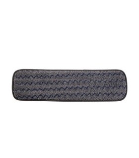 Rubbermaid FG1863895 Microfiber Hygen Wet Floor Pad 18" - Gray [Q410], Price Per CS - FG1863895 -  - [unit price]