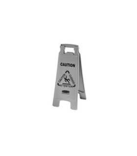 Rubbermaid FG1867506 Final Sale: Multi-Lingual Caution Sign -Gray[6112], Price Per EA - FG1867506 -  - [unit price]