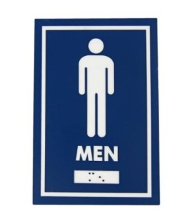 FROST 960 Signage - 4x6" Male w/Braille Washroom - 960 -  - [unit price]