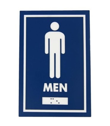 FROST 960 Signage - 4x6" Male w/Braille Washroom - 960 -  - [unit price]