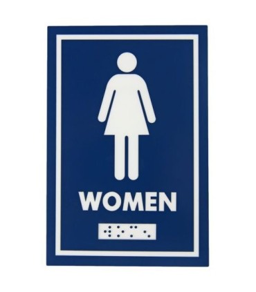 FROST 961 Signage - 4x6" Female w/BrailleWashroom - 961 -  - [unit price]