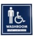 FROST 962 Signage - 6x6" Male Wheelchair w/Braille Washroom - 962 -  - [unit price]