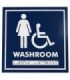 FROST 963 Signage - 6x6" Female Wheelchair w/Braille Washroom - 963 -  - [unit price]