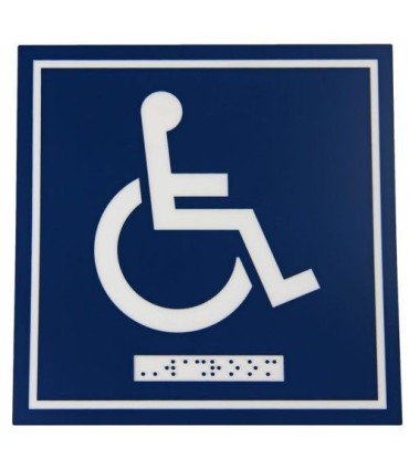 FROST 964 Signage - 6x6" Wheelchair Only w/Braille Washroom - 964 -  - [unit price]