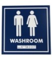 FROST 965 OBS: Signage - 6x6" Unisex w/Braille Washroom