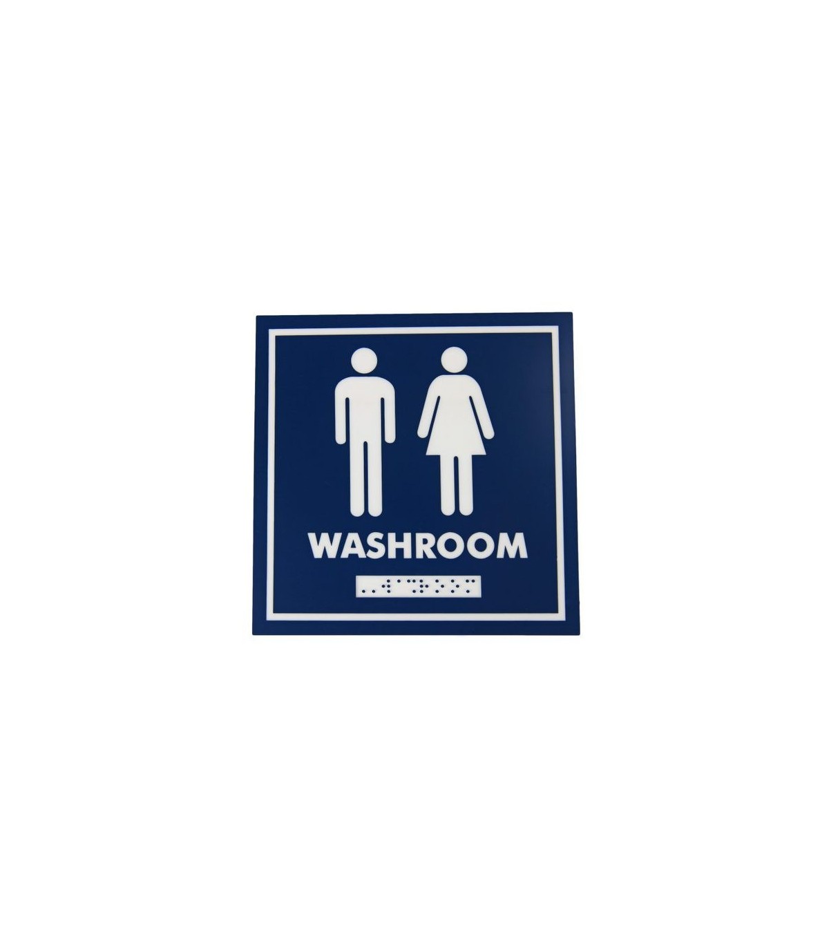 FROST 965 OBS: Signage - 6x6" Unisex w/Braille Washroom - 965 -  - [unit price]