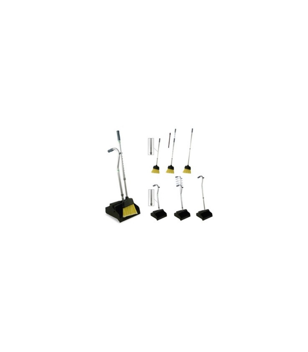 Unger EDTBG Smart Color Ergo 12" Dust Pan Telescopic w/Broom - EDTBG -  - [unit price]