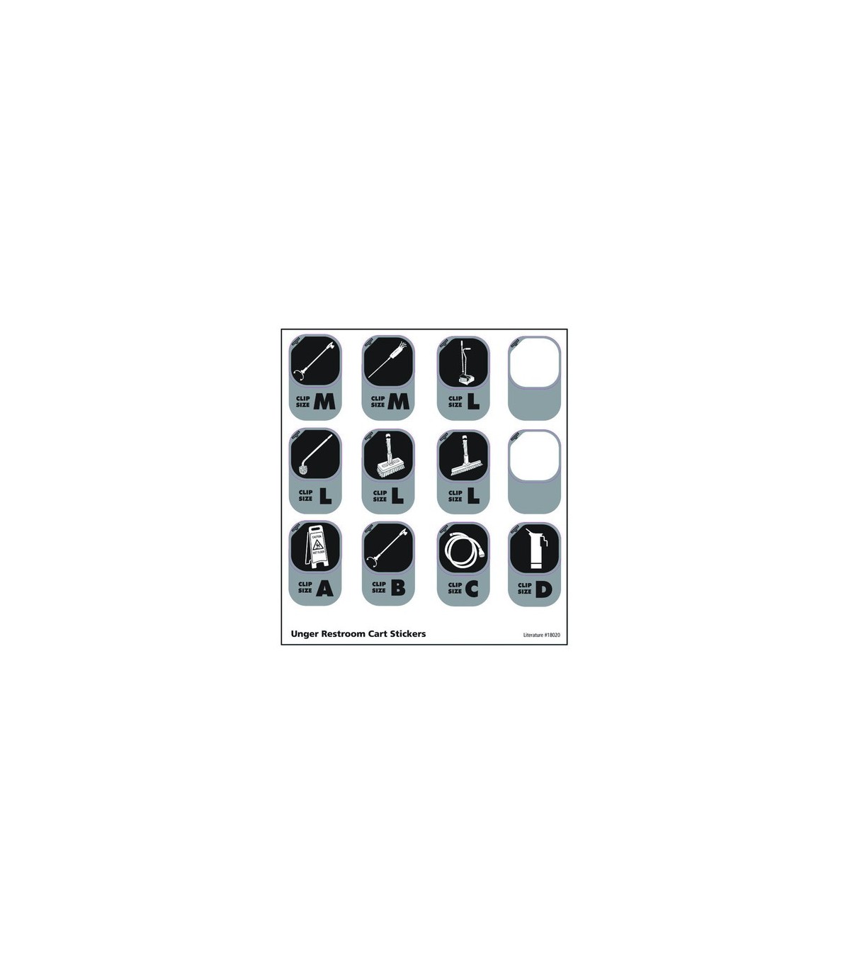 Unger RRICN Part - Tool Icons Sticker Sheet - RRICN -  - [unit price]