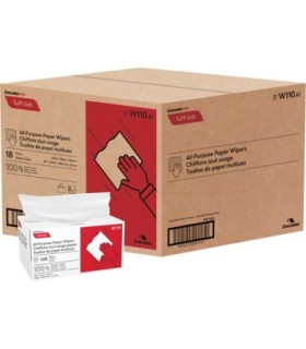 Cascade W110 Pro Tuff-Job Single-Fold Pop-Up Paper Wipers, All-Purpose, 10-1/4" L x 8" W / Case of 18 - W110 -  - [unit price]