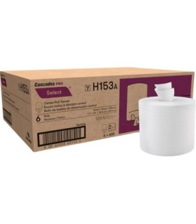 Cascade H153 Paper Towel Roll, 2 Ply, Centre Pull, 550' L / Case of 6 - H153 -  - [unit price]