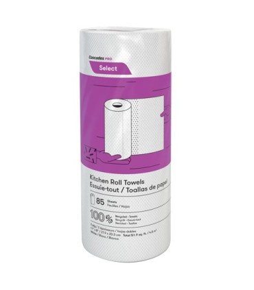 Cascade K085 Pro Select™ Kitchen Towel Roll, 2 Ply, 85 Sheets/Roll, 8" W, 11" L / Case of 30 - K085 -  - [unit price]
