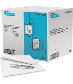 Cascade N692 Pro Signature Dinner Napkins, 1 Ply, 15" x 15" / Case of 1000 - N692 -  - [unit price]