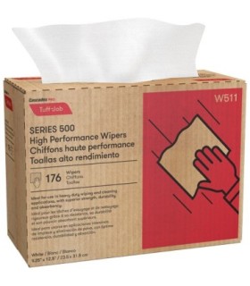 Cascade W511 Pro Tuff-Job High Performance Spunlace Wipers, All-Purpose, 12-1/2" L x 9-1/4" W - W511 -  - [unit price]