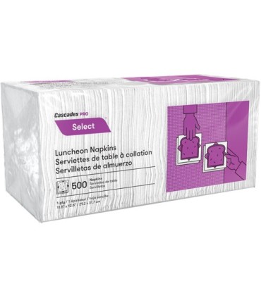 Cascade N020 Pro Select™ 1/4 Fold Luncheon Napkins, 1 Ply, 12.5" x 11.5" - N020 -  - [unit price]
