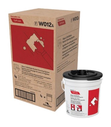Cascade W012 PRO Tuff-Job Refillable Bucket & Lid for W011 Wipers - W012 -  - [unit price]