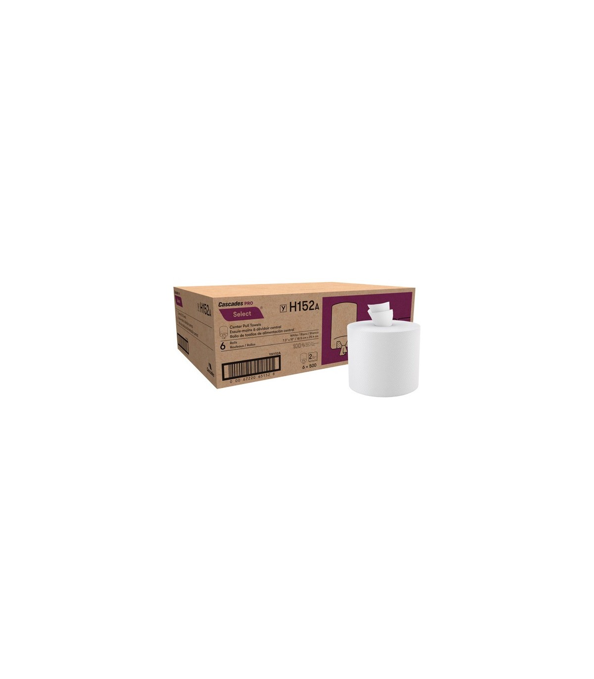 Cascade H152 Paper Towel Roll, 2 Ply, Centre Pull - H152 -  - [unit price]