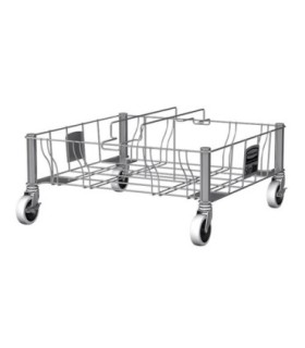 Rubbermaid FG1956191 Dolly - Double Fits 16/23G Slim Jim Container - SST, Price Per EA - FG1956191 -  - [unit price]