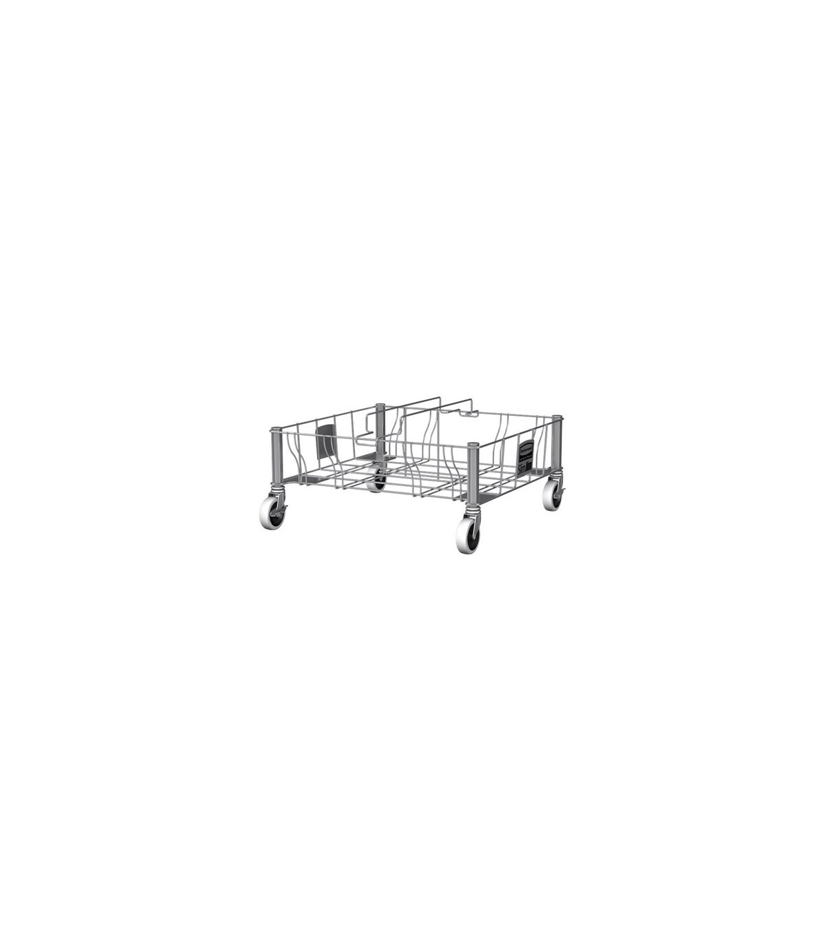 Rubbermaid FG1956191 Dolly - Double Fits 16/23G Slim Jim Container - SST, Price Per EA - FG1956191 -  - [unit price]