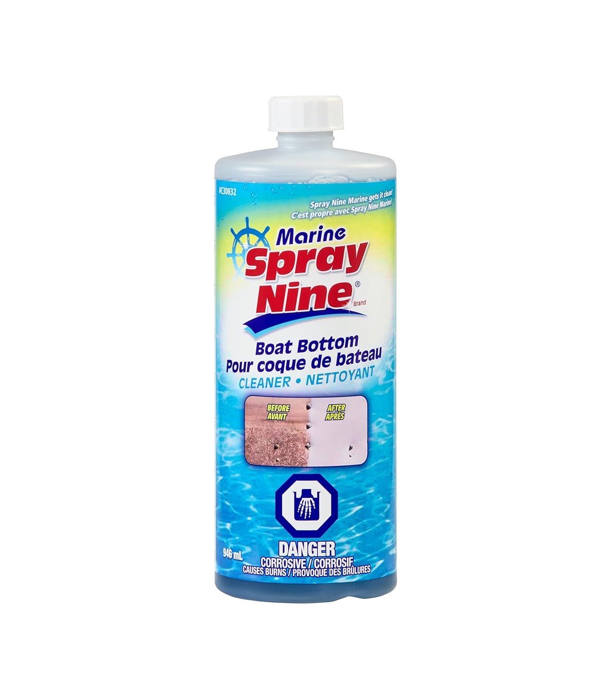 Spray Nine C30832 Spray Nine Boat Bottom Cleaner, 946 ml, Bottle - C30832 -  - [unit price]