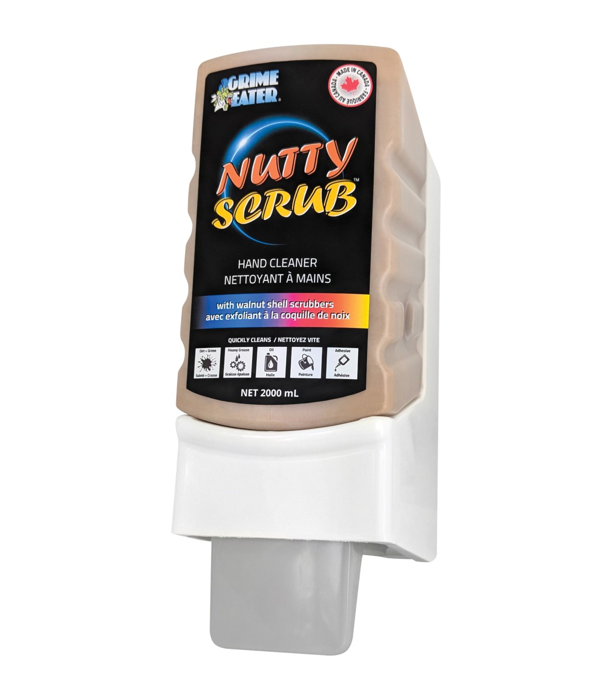 Grime Eater 22-70 Nutty Scrub™ Hand Cleaner , Pumice, 2000 ml, Plastic Cartridge, Unscented / Case of 4 - 22-70 -  - [unit price