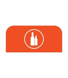 Rubbermaid FG1961576 Final Sale: Cfg Glass 15G Sign - Orange, Price Per EA - FG1961576 -  - [unit price]