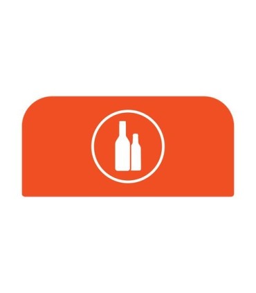 Rubbermaid FG1961576 Final Sale: Cfg Glass 15G Sign - Orange, Price Per EA - FG1961576 -  - [unit price]