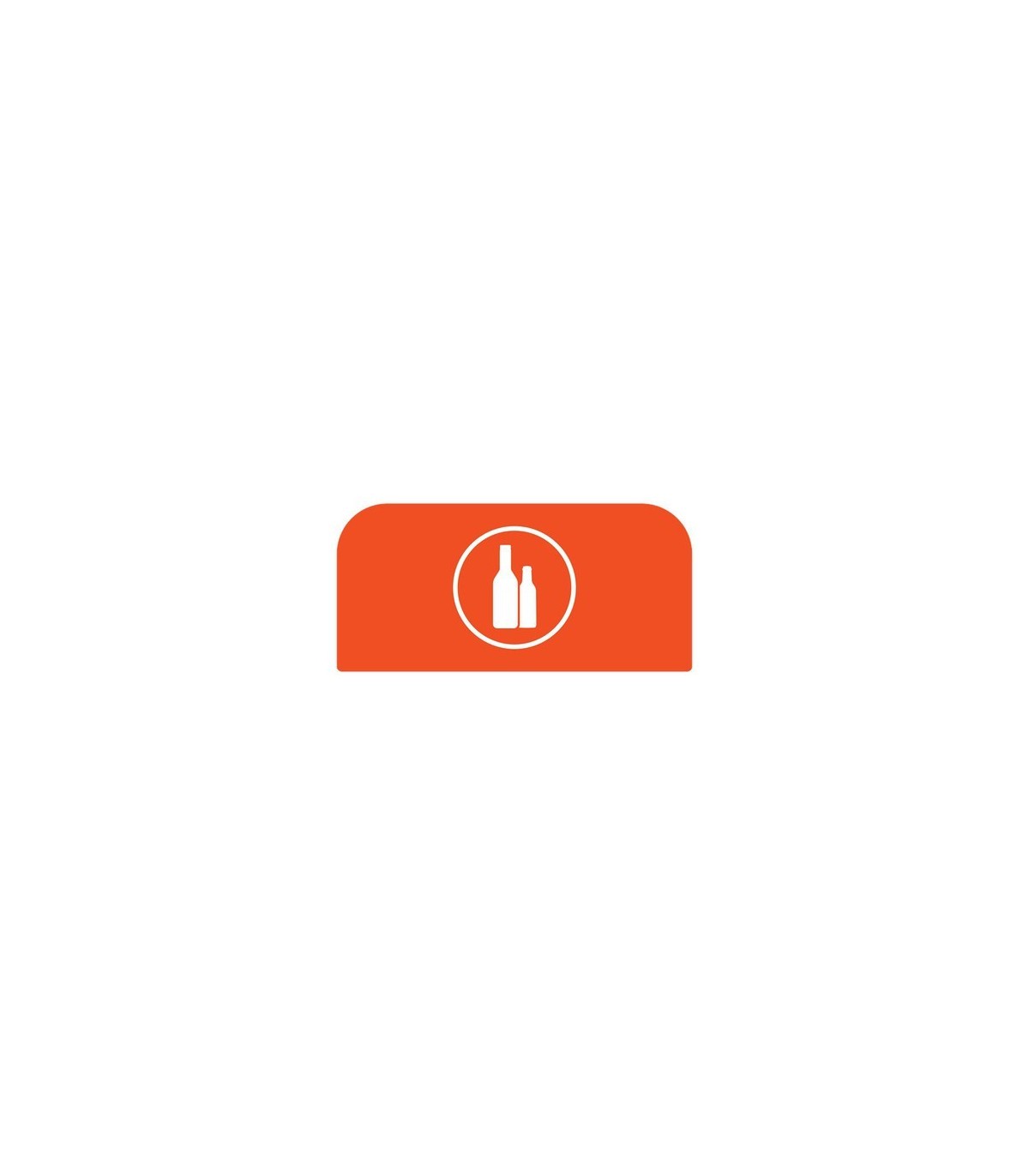Rubbermaid FG1961576 Final Sale: Cfg Glass 15G Sign - Orange, Price Per EA - FG1961576 -  - [unit price]