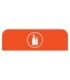 Rubbermaid FG1961577 Final Sale: Cfg Glass 23G Sign - Orange, Price Per EA - FG1961577 -  - [unit price]