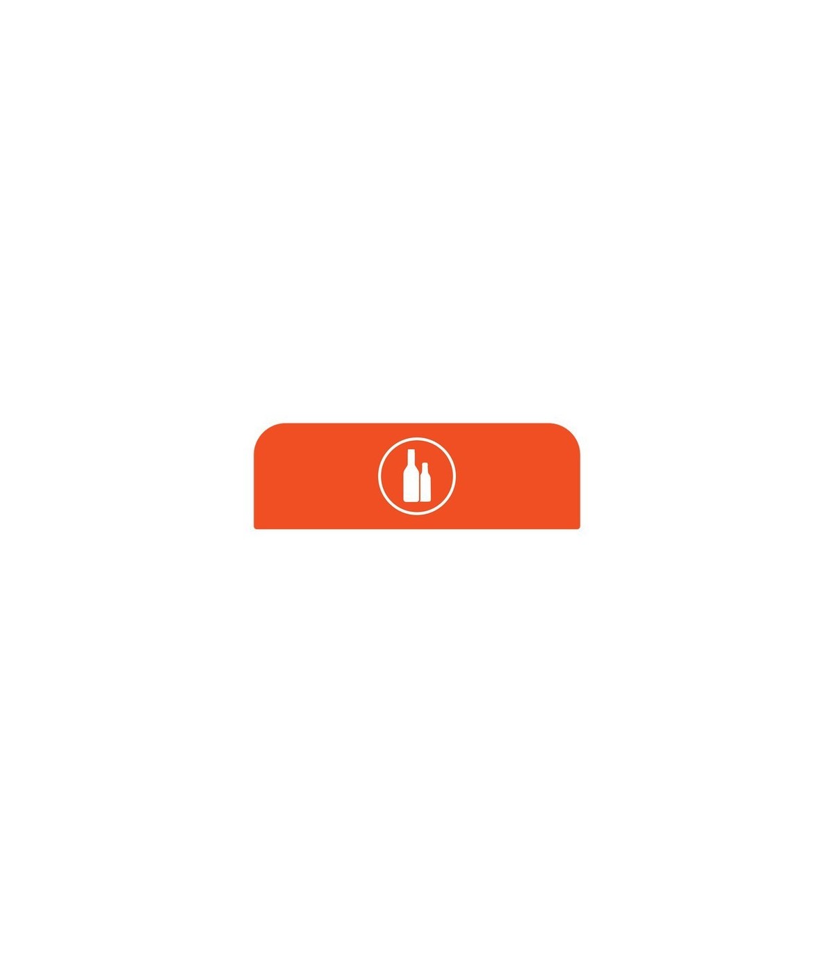 Rubbermaid FG1961577 Final Sale: Cfg Glass 23G Sign - Orange, Price Per EA - FG1961577 -  - [unit price]